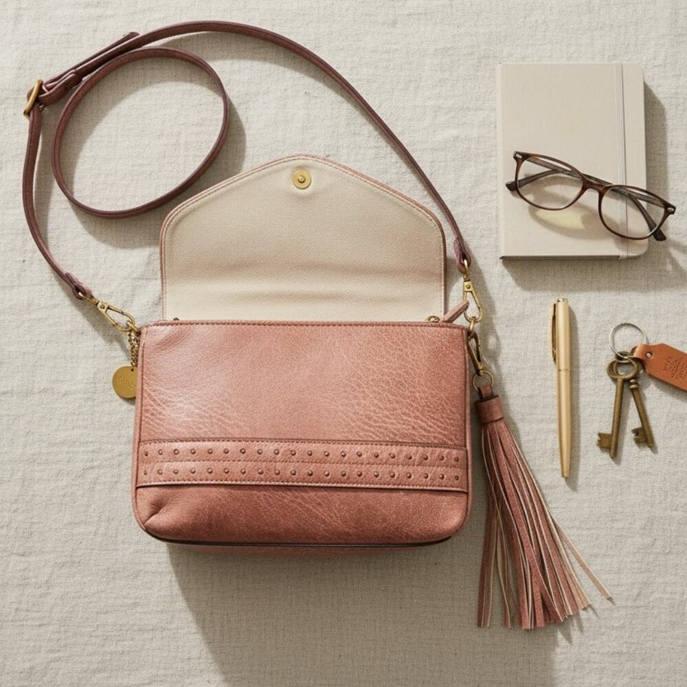 Ampere Vegan Leather Audry Crossbody Purse NWT